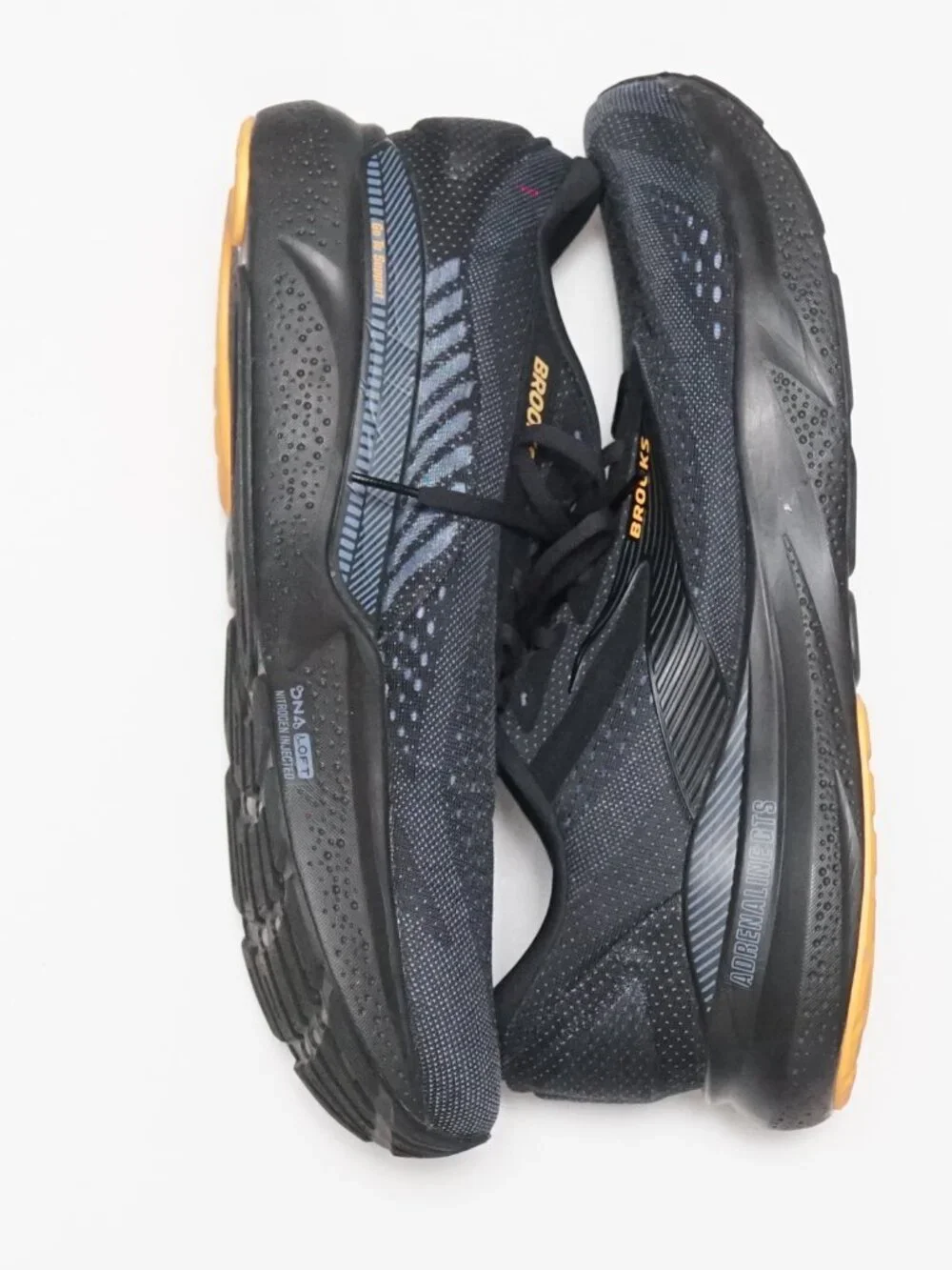 Brooks Adrenaline GTS 24 Black Country Blue Orange Size 15 Men’s Running